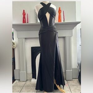 Sherri Hill Black Backless Gown